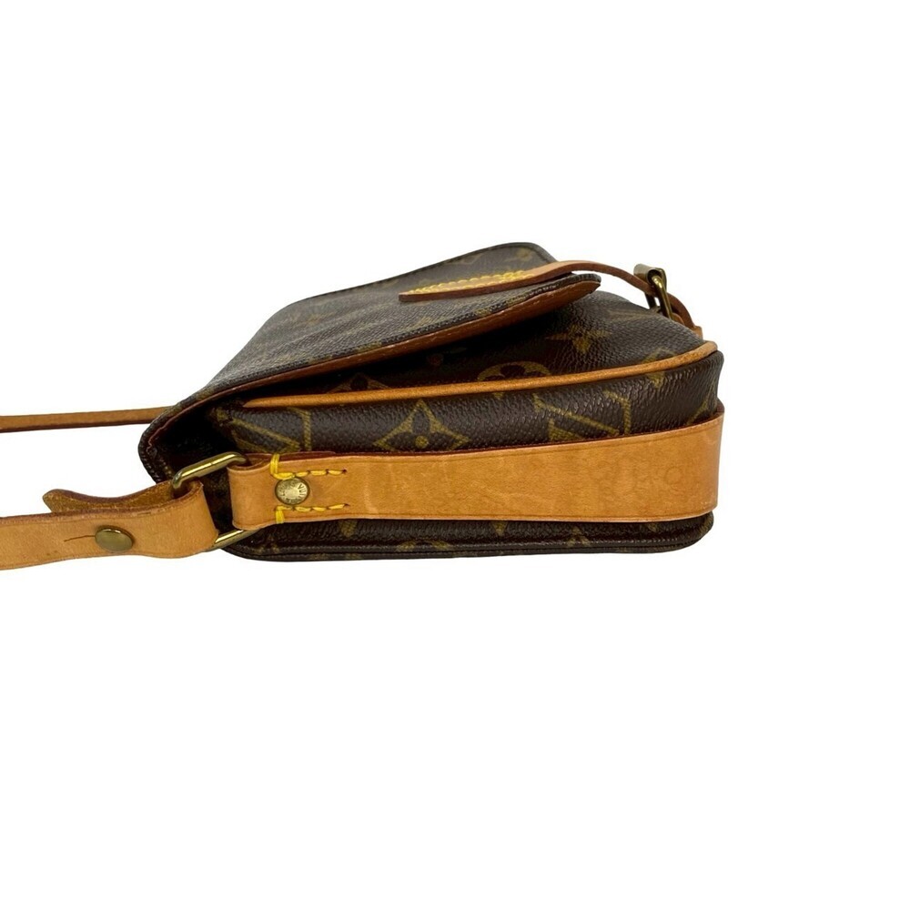 LOUIS VUITTON Authentic Vintage Brown Monogram Leather Pochette Shoulder Bag - Picture 5 of 9